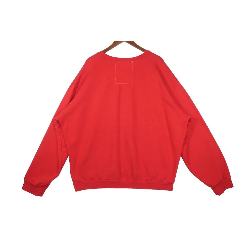 Aviator Nation Red & White Lightning Bolt Crewneck Sweatshirt Men's Size Large - Picture 8 of 11